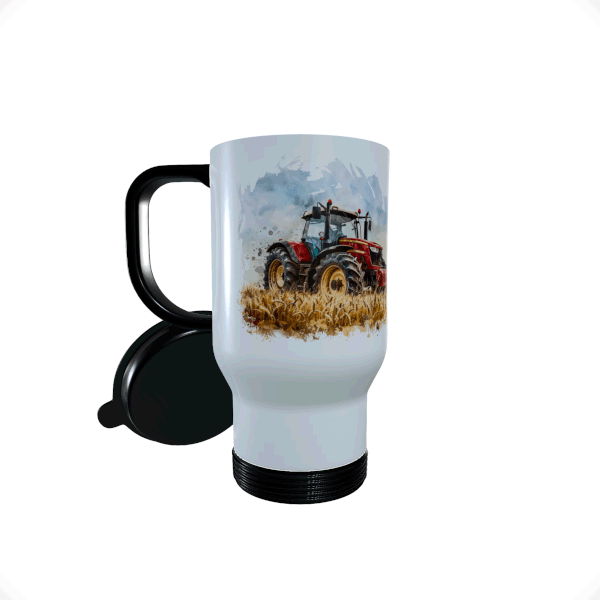 Red Tractor Thermal Travel Mug